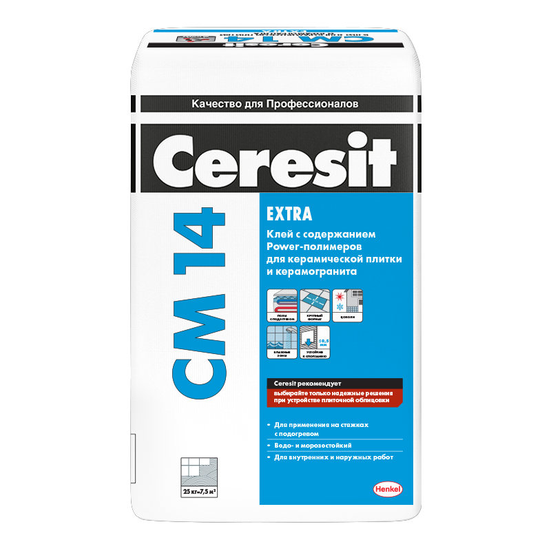 Клей CМ-14  25кг"CERESIT" для плитки/29966