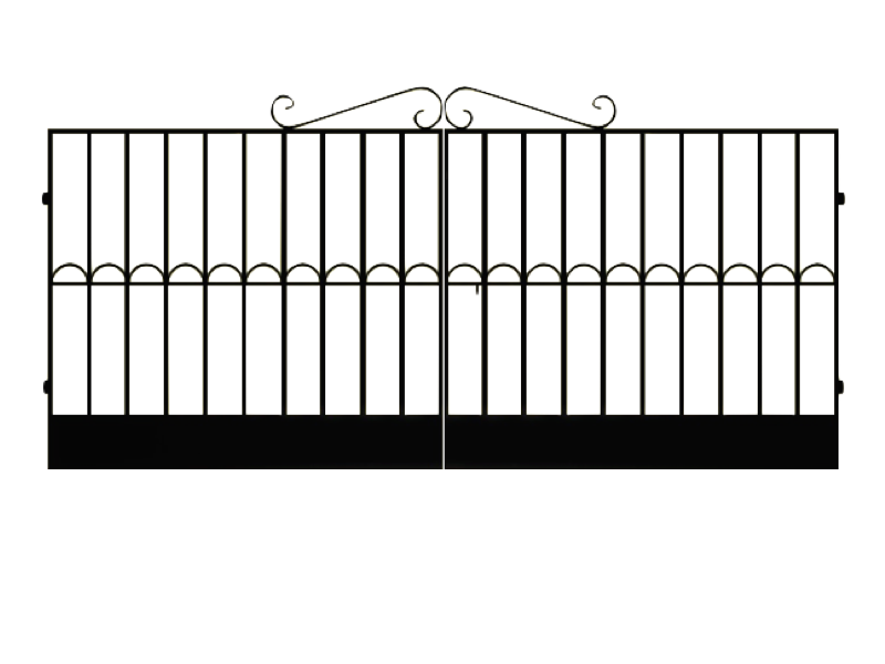 Ворота №4  (каркас 3,5*1,5м + столбы 60*60)/без калитки