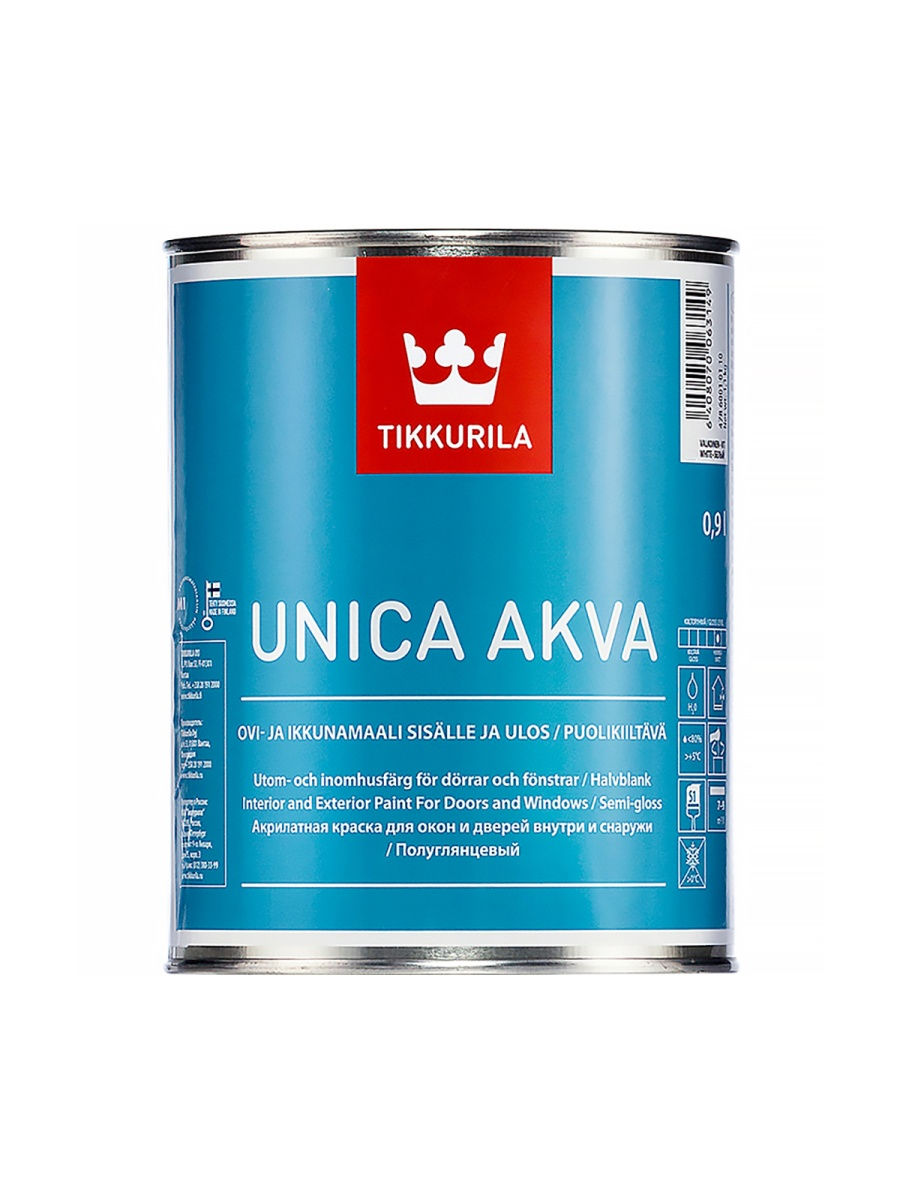 Tikkurila unica akva 0.9 l.