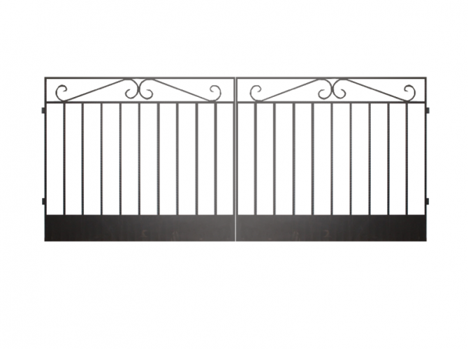 Ворота №3 (каркас 3,5*1,5м + столбы 60*60)/без калитки