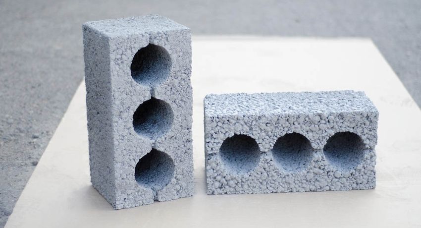 Блок стеновой керамзито-бетонный 40х20х20 (штучно) Отверстие круг