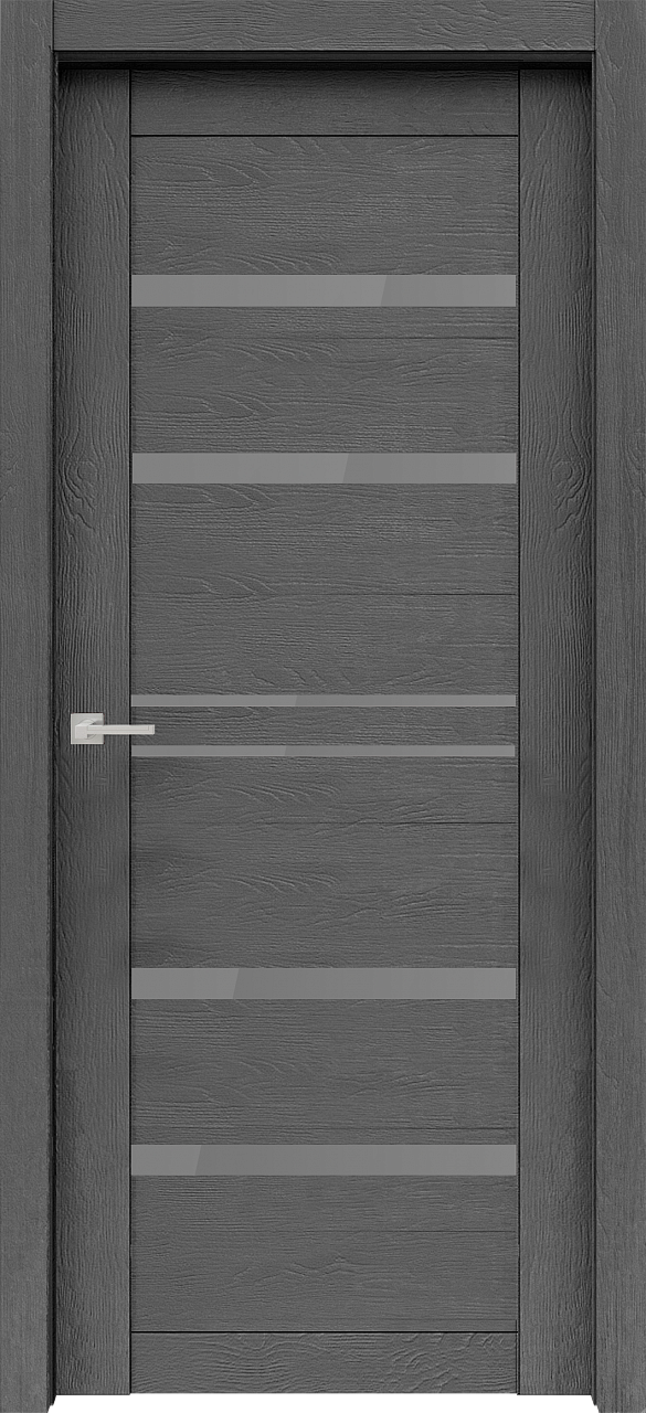 Дверное полотно Велюкс 01 2000х800 Сатинато графит Ясень грей (soft-touch)
