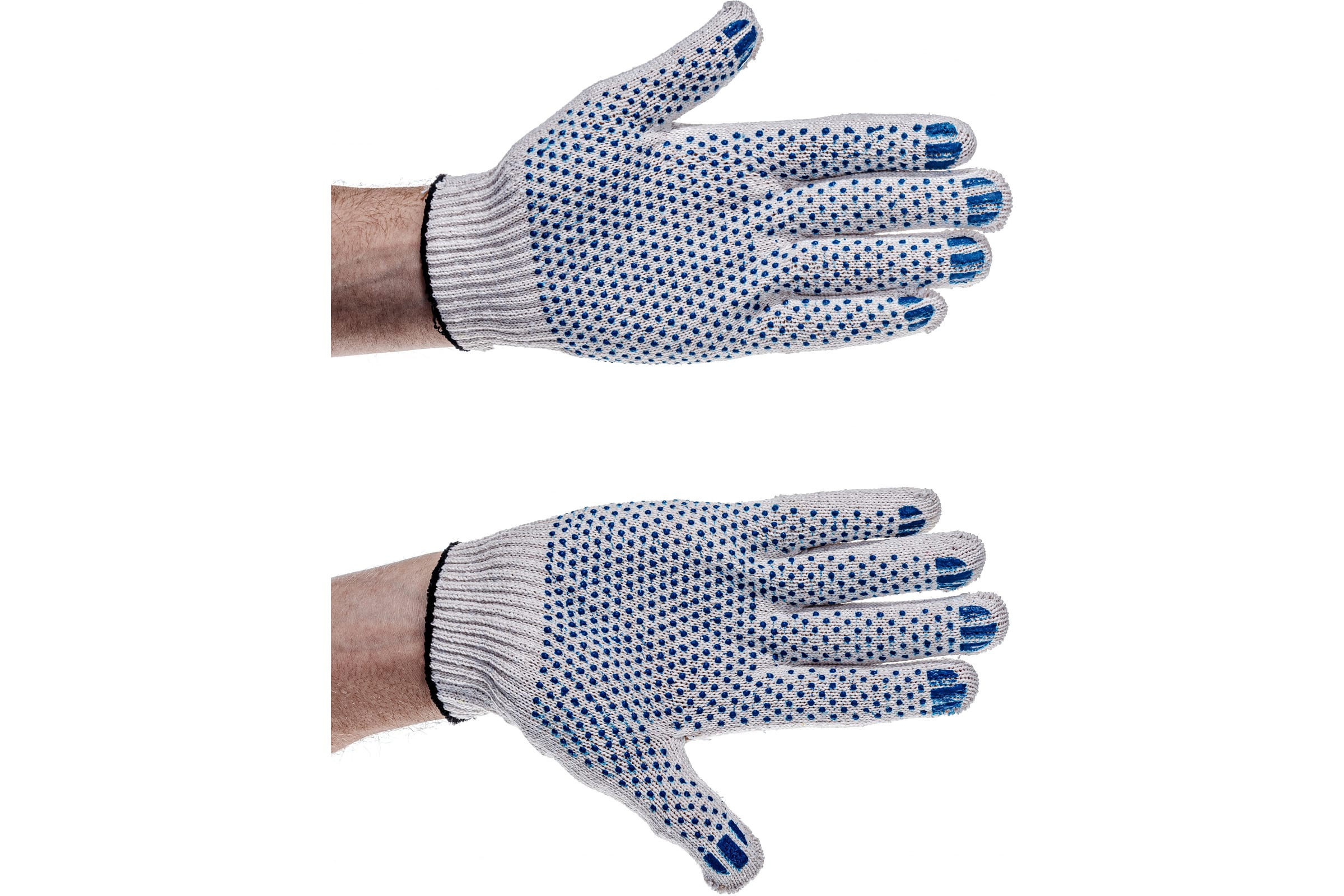 перчатки пятнистые ПВХ  уплотненные  4-нитки