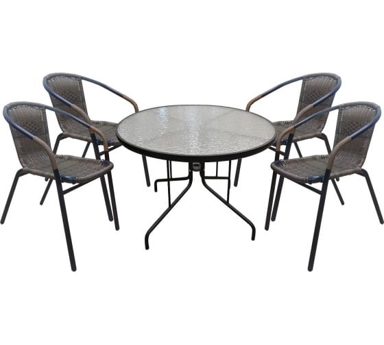 Набор мебели "Марсель" 4 стула+стол кругл.
