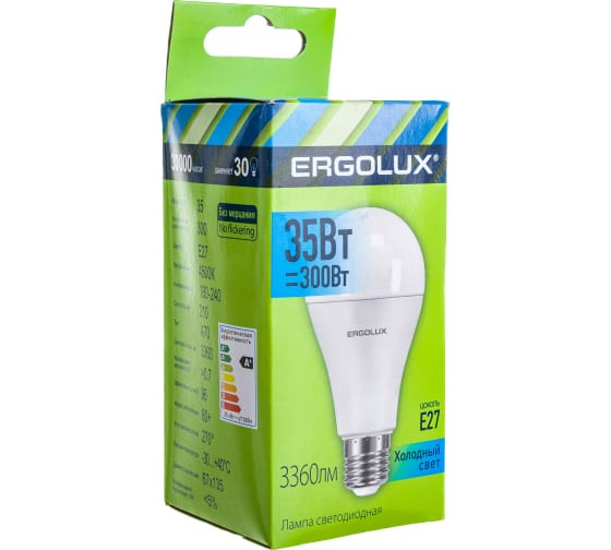 Ergolux LED-A70-35W-E27-4K (Эл.лампа светодиодная ЛОН 35Вт E27 4500K)